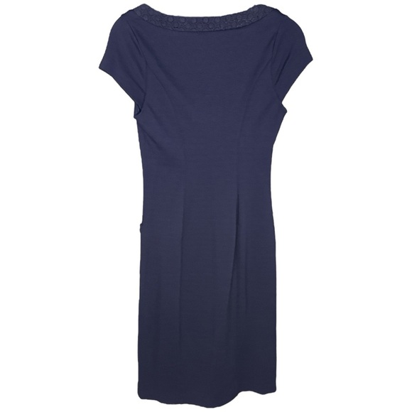Boden Broderie Ponte Navy Dress Size 4L - Picture 5 of 6